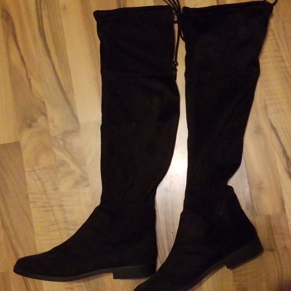 Suede knee hi boots